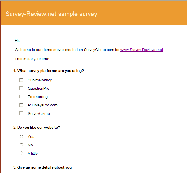 surveygizmo live survey